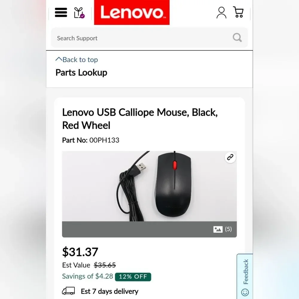 Lenovo Black USB Wired Keyboard and Mouse Set